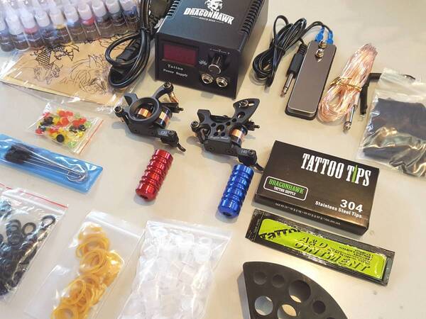 高品質をリーズナブルに★Coil式 タトゥーマシンセット★刺青キット2