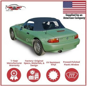 即決! BMW Z3 ソフトトップ ネイビーブルー ルーフ 幌 ロードスター 屋根