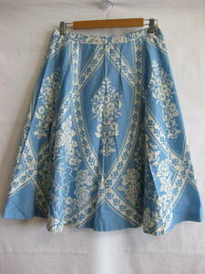 KEITAMARUYAMA Keita Maruyama folklore style cotton flair skirt ( lining none )