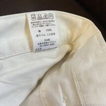 Lee×ナノユニバース カラージーンズ sizeS 28 ホワイトデニム ジャストカット テーパード スキニー 日本製_画像6