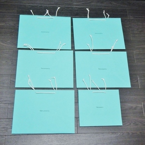 【美品 送料無料】 ティファニー 紙袋 ショッパー まとめて 6枚 セット TIFFANY