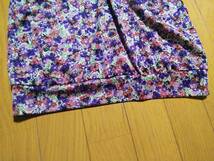 ANTIPODE 袖なし カットソー フリフリ パープル 紫色 花柄 Vネック Mサイズ USED_画像5