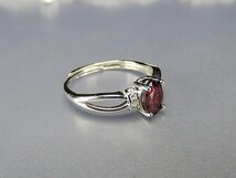 トルマリンリング天然石925銀指輪濃い赤色系約16号リラクゼーションU0537RZaプライム_画像5