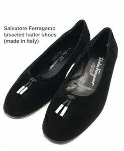 TK 数回程度 美品 サルヴァトーレフェラガモ Salvatore Ferragamo 上品な雰囲気 タッセル ローファーシューズ スリッポン 6D