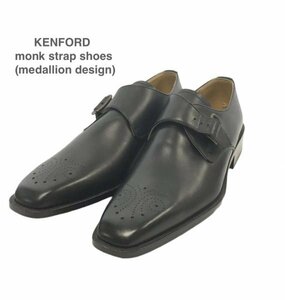 TK 新品 ケンフォード KENFORD モンクストラップシューズ 黒 ブラック ドレス ビジネス 日本製
