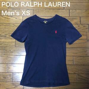 【送料無料】POLO RALPH LAUREN 半袖Tシャツ ネイビー　メンズXSサイズ　ポロラルフローレン