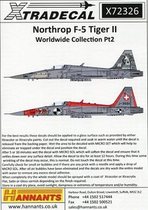 1/72 エクストラデカール　ノースロップ F-5A、F-5E、F-5N (2)