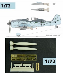 1/72 エアモデル　魚雷型爆弾 BT400 & デカール