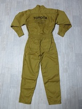 『 送料無料！』 【美品！】《非売品》《昭和の時代！レトロ！》【トヨタ・TOYOTA】作業服！長袖メカニックツナギ・オールインワン・S_画像1