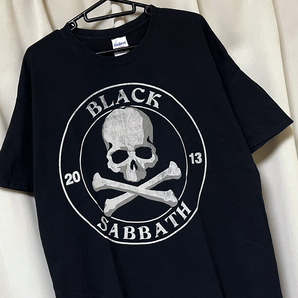 Lサイズ BLACK SABBATH ブラックサバス メタル ロックバンド ツアーTシャツ 2013年 スカル クロスボーン ブラック 黒 13 ビンテージ レアの画像1