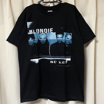 Lサイズ デッドストック 90s USA製 ビンテージ BLONDIE ブロンディ バンド ロック Tシャツ デボラハリー 女優 黒 ブラック anvil レア 新品_画像2