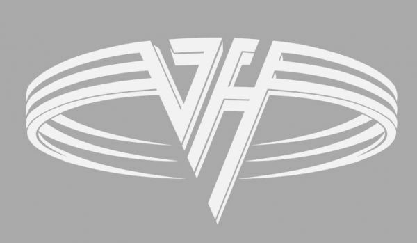 Van Halen ロゴステッカー ビニール製 ホワイト #USTICKER-EVHNWLO-WH