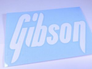 Gibson logo-sticker white middle #USTICKER-GIBLN-WHM