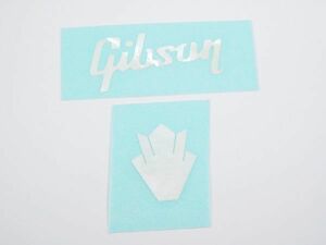 Gibson MOPロゴ（ヒスコレシェイプ）・クラウンセット 補修・リペア用 #DECAL-GIBPL-SET