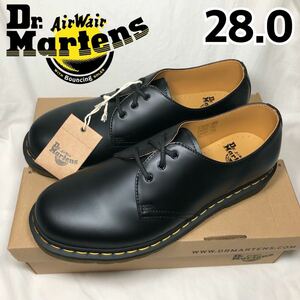 【新品】ドクターマーチン Dr.Martens 1461 3EYE 11838002 ブラック 黒 イエローステッチ 3ホール 3アイ ギブソン 靴 シューズ UK9 28.0