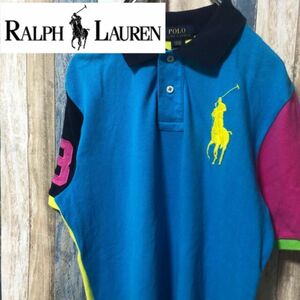 【Ralph Lauren】 クレイジーパターン 半袖ポロシャツ ビッグポニー