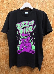 United Athle Tシャツ 『BUZZ of FIRE / BUZZ THE BEARS ＆ グッドモーニングアメリカ』 バンドT ツアーT 音楽 半袖 綿100% M 黒 メンズ
