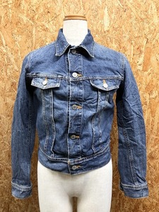  Indivi INDIVI Denim jacket Tracker jacket Work jacket button stop plain long sleeve 38 blue blue lady's 