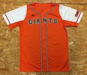 アディダス×読売ジャイアンツ adidas × YOMIURI GIANTS ベースボールシャツ 半袖 ポリ100% L 橙×黒×白 メンズ（レディース？）