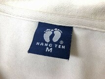 ハンテン HANG TEN カットソーブルゾン 長袖 モックネック 両面ワッペン ロゴ 英数字 ジップ M オフホワイト メンズ_画像2