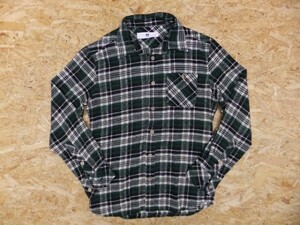 ADP. factory label シャツ 長袖 胸ポケット付き チェック柄 5 グリーン×オフホワイト×ブラック×ブラウン 緑×白×黒など メンズ
