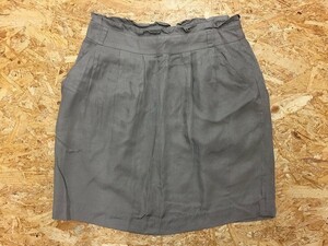 PROPORTION BODY DRESSING ミニスカート コクーン プリーツ 裏地付き レーヨン×キュプラ サイズ3 グレージュ系 レディース