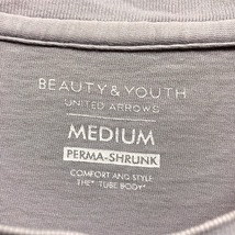 ビューティーアンドユース UNITED ARROWS BEAUTY＆YOUTH Tシャツ 無地 胸ポケット 半袖 カットソー 綿100% M ライトグレーパープル メンズ_画像2