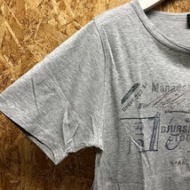 アーバンリサーチ URBAN RESEARCH DOORS Tシャツ 英字プリント 半袖 ランドネック カットソー 綿100% 40 ヘザーグレー メンズ_画像5