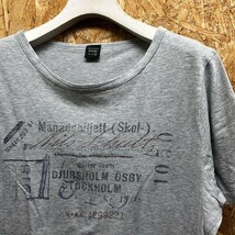 アーバンリサーチ URBAN RESEARCH DOORS Tシャツ 英字プリント 半袖 ランドネック カットソー 綿100% 40 ヘザーグレー メンズ_画像3