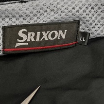 スリクソン SRIXON 薄手 ゴルフ プルオーバー ジャケット メッシュ裏地 Vネック ロゴプリント 長袖 ポリ100% LL XL ブラック 黒 メンズ_画像3