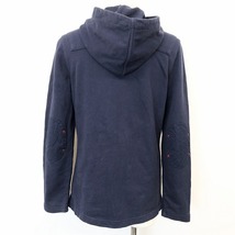 トミーヒルフィガー TOMMY HILFIGER ダッフルパーカー フッディー スウェットカットソー 裏毛 ジップ留め 綿100% S ネイビー 紺 レディース_画像2