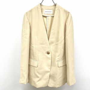  Urban Research URBAN RESEARCH thin no color jacket lining less 1. button stop long sleeve poly- 100% 38. yellow beige group lady's 