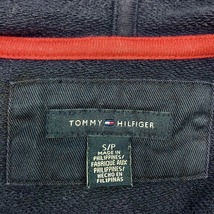 トミーヒルフィガー TOMMY HILFIGER ダッフルパーカー フッディー スウェットカットソー 裏毛 ジップ留め 綿100% S ネイビー 紺 レディース_画像5