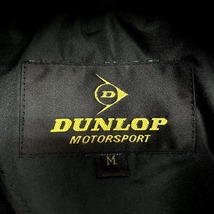 DUNLOP MOTOR SPORT 若干薄手 中綿 ジップアップ ジャケットブルゾン フライフロント 長袖 ポリ100% M グレーネイビー系 紺系 メンズ_画像3