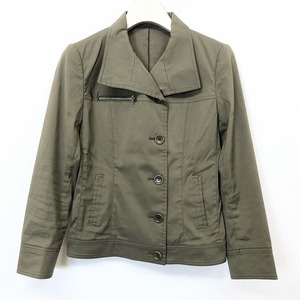  Comme Ca Du Mode COMME CA DU MODE thin shirt jacket plain button stop lining is sleeve lining only ( cupra ) long sleeve 9 green khaki lady's 