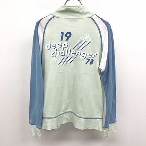 DIESEL Tシャツ生地 ジップ ブルゾン ジャケット 『SEA WONDER deep challenger 1978』 長袖 綿100% 10(144cm) 緑×青 キッズ ジュニア