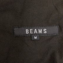 ビームス BEAMS テーラードジャケット 裏地無し 2つボタン留め センターベント 長袖 綿×ポリウレタン M ダークブラウン こげ茶色 メンズ_画像4