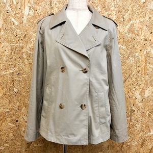  Gap GAP military half coat button stop jacket back. one part . lining long sleeve la gran cotton 100% L beige khaki series lady's 