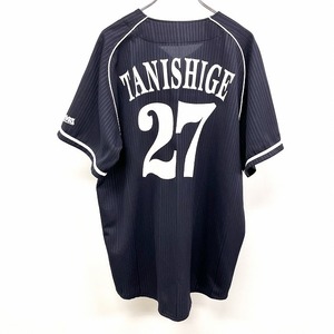 中日ドラゴンズ (株)一球 / CHUNICHI DRAGONS 野球 レプリカユニフォーム 背番号27番 TANISHIGE 谷繁元信 半袖 ポリ100% FREE 紺 メンズ