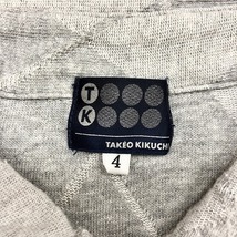 ティーケー タケオキクチ TK TAKEO KIKUCHI ポロシャツ カットソー アーガイルチェック 半袖 綿100% 4 ヘザーグレー 杢灰色 メンズ 男性_画像3
