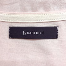 レイジブルー RAGEBLUE Tシャツ カットソー 無地 Uネック 7分袖 ボックスカット 綿100% M ライトヘザーピンク メンズ(レディース？)_画像3