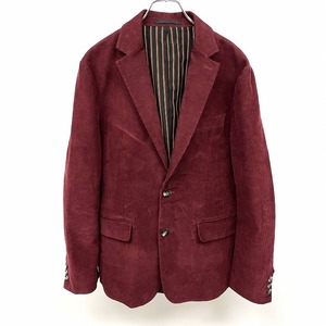 a-veve Homme a.v.v HOMME вельвет tailored jacket общий подкладка 2. кнопка останавливать длинный рукав поли × хлопок 46 wine red красный серия мужской мужчина 