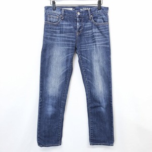  Gap GAP Denim skinny pants jeans ji- bread bottoms USED processing SEXY BOYFRIEND button fly cotton 100% 24r blue blue lady's 