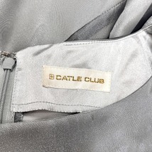 キャトルクラブ CATLE CLUB 薄手 オーガンジーノースリーブワンピース 裏地付き 無地 日本製 ポリ100% 15AR XXL 2XL 3L グレー レディース_画像3