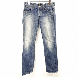 Lee Lee Denim Pants Jeans Jean Straight Используется обработанная кнопка муха родео.