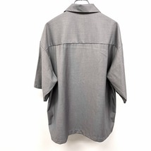 ステュディオス STUDIOUS 若干薄手 ダブルジップシャツ 無地 5分袖 ボックスカット 日本製 ポリ×レーヨン 3 ヘザーグレー メンズ 男性_画像2