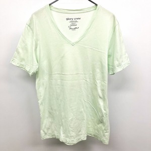 g lorry Crew glory crew somewhat thin T-shirt inner cut and sewn V neck plain short sleeves Hsu pima cotton 100% M. light green men's 