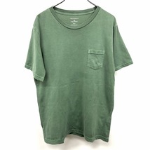 アーバンリサーチ URBAN RESEARCH Tシャツ カットソー 無地 丸首 半袖 胸ポケット ボックスカット 綿100% M ヘザーグリーン 杢緑 メンズ_画像1