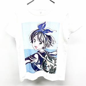 【新品】arma bianca Tシャツ TVアニメ 週刊少年マガジン かのかり 彼女お借りします 更科瑠夏 Ani-Art第2弾 丸首 半袖 M 白 レディース