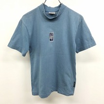 ビラボン BILLABONG Tシャツ カットソー モックネック 両面ロゴプリント 半袖 綿100% XS ヘザーネイビー 杢紺 キッズ ジュニア BOYS_画像1